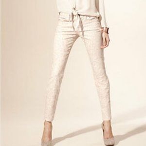 Current/Elliot Stiletto Dusty Peach Leopard Animal Print Skinny Jeans Size 25